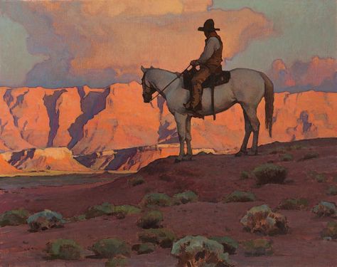 The 2016 #prixdewest online catalog is now available! Scope out the works of new and old artists. New art will be updated daily! (link in profile) . . . . @glenndean, "Equilibrium." Oil, 32" x 40" Glenn Dean, Western Artwork, Wilde Westen, Western Landscape, Western Paintings, West Art, Desert Art, Cowboy Art, Southwest Art