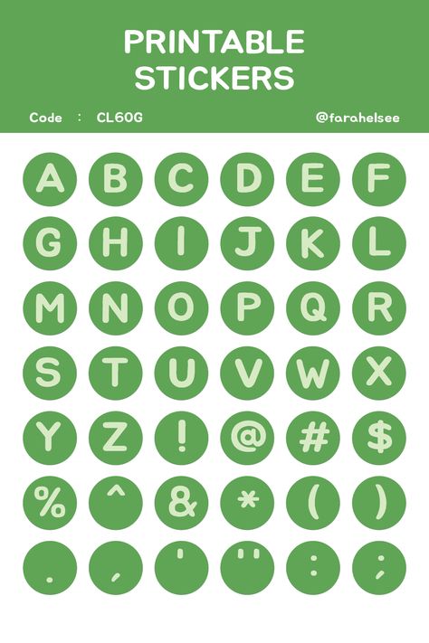 Green Printable Stickers, Alphabet Letters Printable, Polco Stickers, Letters Printable, Green Letters, Diy Photo Book, Printable Alphabet Letters, Stickers Scrapbook, Aesthetic Letters