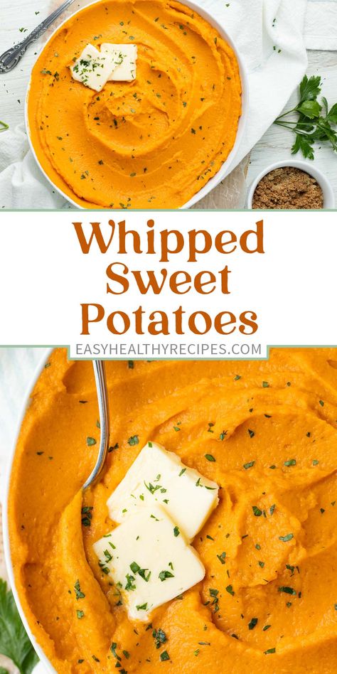 Sweet Potato Whipped, Whipped Yams Recipe, Creamed Sweet Potatoes, Whipped Sweet Potato Recipes, Creamy Sweet Potatoes, Soul Food Thanksgiving Menu Ideas, Breakfast Plating, Cheap Gluten Free, Whipped Sweet Potatoes