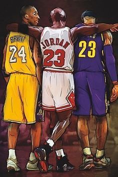 Michael Jordan Lebron James, Cool Basketball Wallpapers, Kobe Bryant Lebron James, Kobe Bryant Michael Jordan, Kobe Lebron, Basketball Hairstyles, Kobe Bryant Pictures, Larry Johnson, Nba Art