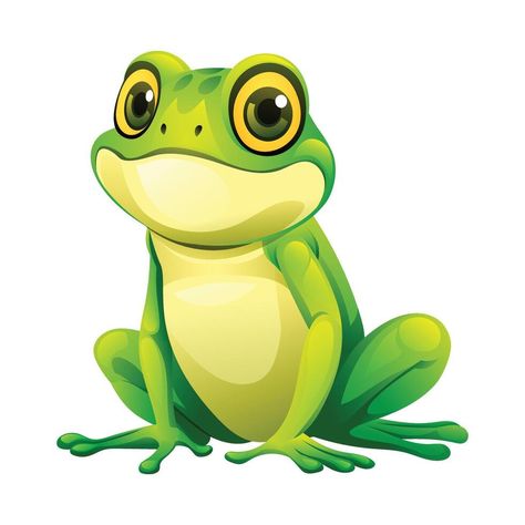 Cartoon Frogs Cute, Frog Illustration Cute, Frog Clipart Cute, Frog Icon, Frog Cartoon Images, Cute Frog Illustration Character Design, Frog Vector, Frog Painting, Frog Clipart