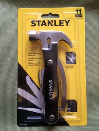 Stanley 11 in 1 Hammer & Multi Tool Stanley Tools, Amphibious Vehicle, Multi Tool, Socket Set, Kitchen Lighting, Can Opener, Hunting, Gadgets, Camping