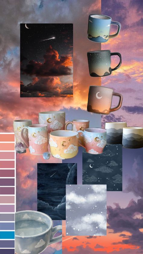 I’m planning on painting an ice cream bowl and I want the inside to be a starry night sky while the outside gradients into sunset colors and clouds. 😊🍨 Painting Sunset, A Starry Night, Ice Cream Bowl, Painting Inspo, Starry Night Sky, An Ice Cream, Sunset Colors, Night Painting, Pottery Painting