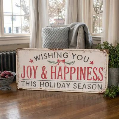 HEAVENLY PEACE | Shop Sales Events Antique Farmhouse Happiness Wall Art, Happy Holidays Sign, Christmas Booth, Tea Towel Gift, Holiday Ribbon, Holiday Signs, Childrens Christmas, Happy Holiday, Holiday Entertaining