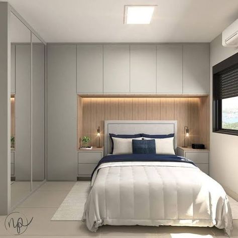 Small Bedroom Interior, Small Room Design Bedroom, Hiasan Bilik Tidur, Simple Bedroom Design, Decor Ideas Bedroom, Bedroom Cupboard Designs, Wardrobe Design Bedroom, Small Room Design, Modern Bedroom Design