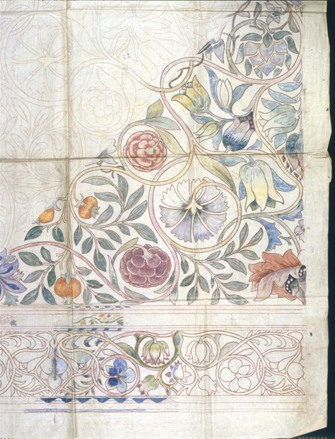 Morris Pattern, William Morris Patterns, William Morris Art, William Morris Designs, Working Drawing, William Turner, Art And Craft Design, Art And Illustration, Arts And Crafts Movement