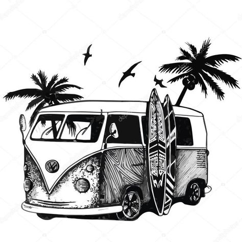 Old Vw Bus, Hippie Car Accessories, Car Accessories Hippie, Images Pop Art, Black Hippie, Hippie Tattoo, Bus Art, Hippie Car, Vw Art