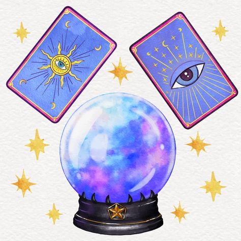 Fortune Ball Drawing, Fortune Telling Ball, Fortune Inktober, Fortune Teller Crystal Ball, Fortune Telling Aesthetic, Crystal Ball Painting, Crystal Ball Aesthetic, Crystal Ball Art, Drawing Themes