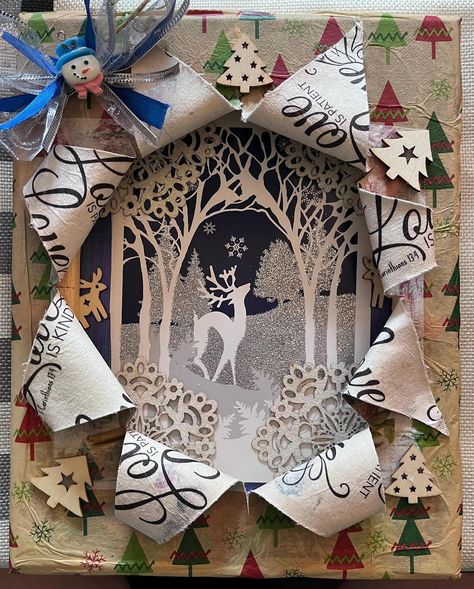 Sparkling Reindeer Busted Canvas https://eaglewingsart.etsy.com/listing/1789195626 Busted Canvas Christmas, Christmas Busted Canvas, Busted Canvas, 3d Reindeer, Country Gal, Glitter Reindeer, Festive Home Decor, Party Picks, Paint Night