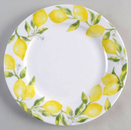 Mikasa, Lemons | Replacements, Ltd. Citrus Orchard, Summer Table Settings, Lemon Set, Watercolor Lemon, Lemon Design, Wood Napkin Holder, Lemon Kitchen, Wood Cheese Board, Tiered Serving Trays