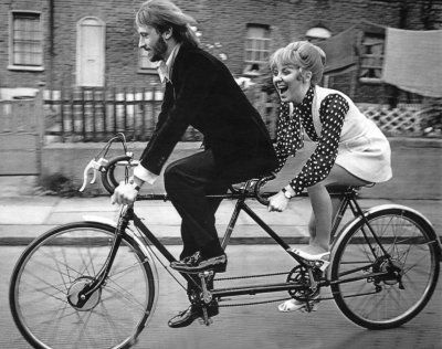 Ride on a 'bicycle made for two' with someone special Bicycle Built For Two, Maurice Gibb, Cycling Pictures, Tandem Bicycle, Tandem Bike, Star Actress, Andy Gibb, Cycle Chic, Barry Gibb