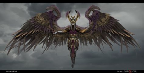 ArtStation - Valkyrie 11, Kate Voynova Valkyrie Concept Art, Valkyrie Character Design, Boss Character, Spirit Of Vengeance, Nerd Life, Angel Art, Epic Art, Best Artist, Character Concept