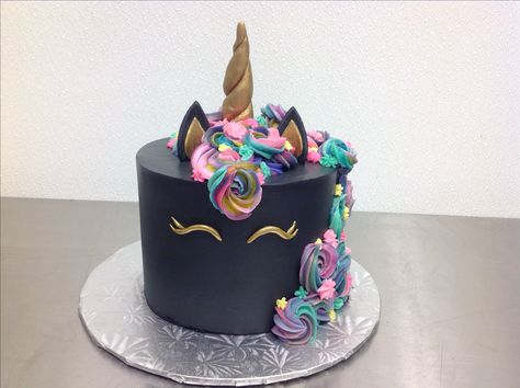 Unicorn Chocolate Cake, Chocolate Unicorn Cake, Black Unicorn Cake, Cake Kids, Unicorn Birthday Cake, Cake Stuff, Unicorn Baby Shower, Unicorn Cake, Birthday Cake Kids