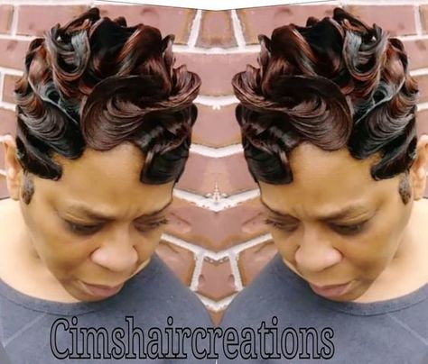 Sassy Hairstyles, Short Hair Twist Styles, Finger Waves Short Hair, Short Relaxed Hairstyles, Braids With Shaved Sides, Finger Wave Hair, Finger Wave, Black Hair Updo Hairstyles, Flat Twist Updo