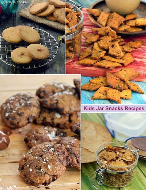 Jar Snack Recipes, Kids Jar Snack Recipes | Page 1 of 4 Baked Indian Snacks, Jar Snacks, Cinnamon Crisps, Snacks For Children, Potato Wafers, Nan Khatai, Kids Snack Food, Healthy Toddler Snacks, Healthy Indian Recipes