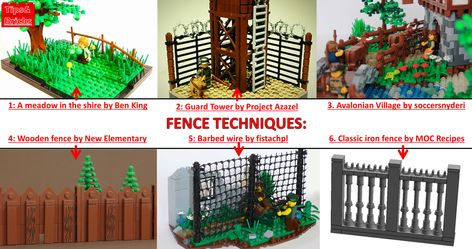 Lego Park, Classic Fence, Guard Tower, The 3 Kings, The Shire, Iron Fence, Building Techniques, Lego Parts, Wooden Fence