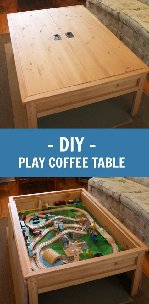 Lego Table With Storage, Craft Tables With Storage, Train Table, Lego Table, Lego Storage, Play Table, Table Cafe, Diy Coffee Table, Kid Table