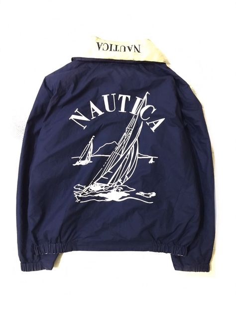 Nautica Nautica Reversible Jacket | Grailed Sailing Fashion, Nautica Jacket, Saville Row, Sailing Jacket, Sailing Art, Jackets Denim, Guy Harvey, Basketball Uniforms, Retro Streetwear