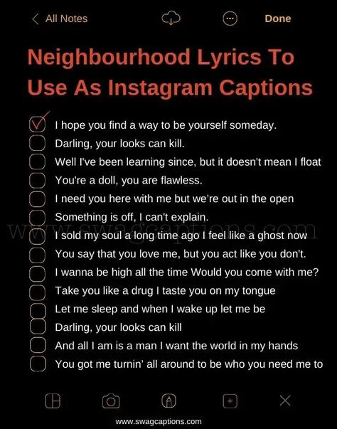 Deftones Instagram Captions, Song Quotes Lyrics The Neighborhood, Neighbourhood Quotes, Neighborhood Quotes, The Neighborhood Lyrics, The Neighbourhood Lyrics, Neighborhood Quote, Lyrics Ideas, Compliment Quotes