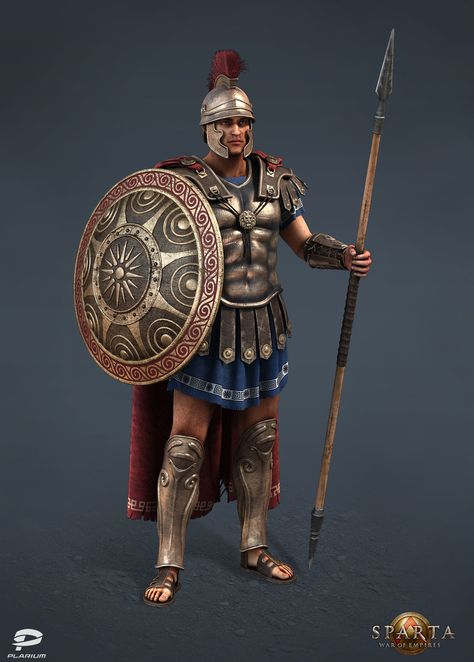 ArtStation - Golden Shield , Anastasia Babchenko Gladiator Shield, Spear And Shield, Roman Shield, Greek Soldier, Roman Armor, Roman Soldier, Roman Warriors, Ancient Armor, Greek Warrior