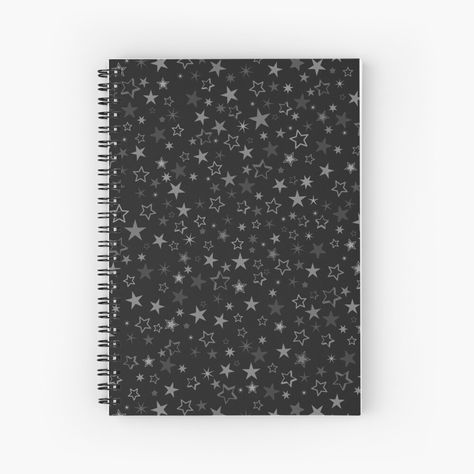 "Mini Black and White Stars Pattern " Spiral Notebook by FickleMuse | Redbubble Mini Spiral Notebook, School Moments, Mini Black And White, Pattern Journal, Black And White Stars, Stars Pattern, Star Words, White Stars, A Journal