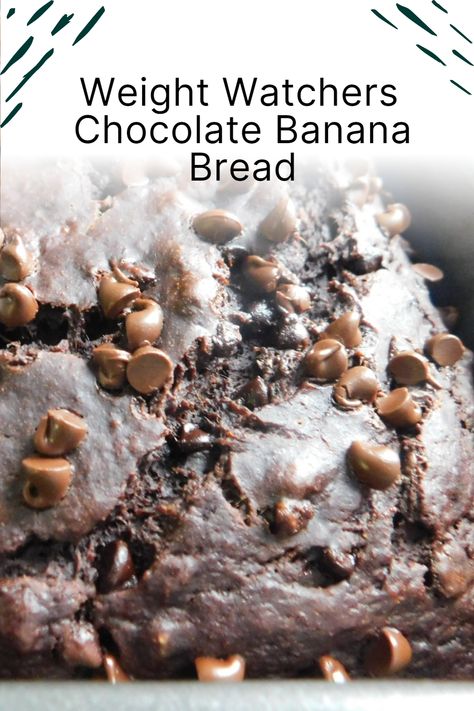 Weight Watchers Banana Bread Recipe, Weight Watchers Chocolate Desserts, Weight Watchers Banana Recipes, Ww Banana Bread, Weight Watchers Banana Muffins, Recipes For Old Bananas, Weight Watchers Banana Bread, Ww Bread, Banana Chocolate Recipes