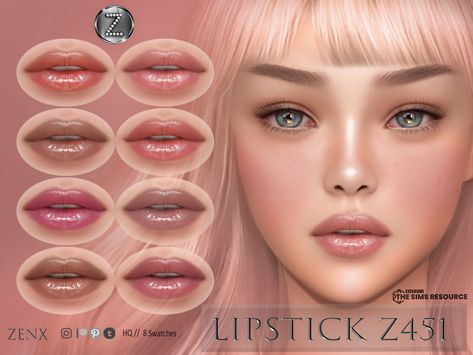 The sims 4 Sims 4 Alfa Cc, Sims 4 Cc Kids Makeup, Sims Lipstick, Sims4 Makeup, Sims Makeup, Soft Girl Makeup, Alpha Cc, Cc Sims4, Classy Makeup