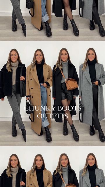 Scotland Fall Outfits, Chunky Boots Outfits, Scotland Clothes, Vacation Scotland, Black Coat Outfit, 80s Party Outfits, Color Converse, Nyc Photos, 10 Ways To Wear