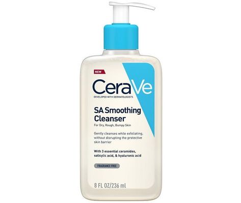 Cerave Sa Smoothing Cleanser, Salicylic Acid Cleanser, Bumpy Skin, Facial Sunscreen, Facial Moisturizers, Cleansing Gel, Foam Cleanser, Salicylic Acid, Night Creams