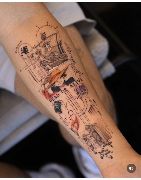 Tattoo Sleeve Random Tattoos, Jesses Tattoo, Programming Tattoo Ideas, Haircut Middle Part, Ace Tattoo One Piece, Anime Tats, Tattoos 2023, Random Tattoos, Nerdy Tattoos