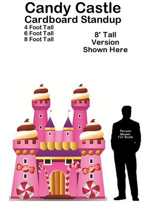 Candy Castle Cardboard Cutout Standup Prop Castle Cardboard, Candyland Decor, Christmas Concert Ideas, Castle School, Candy Illustration, Candy Castle, Cardboard Standup, Winter Celebration, Room Theme