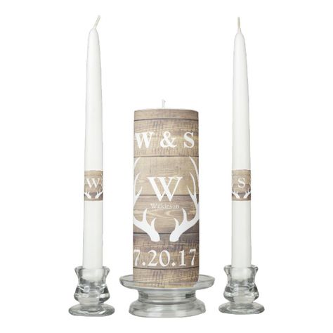 Country Themed Wedding Invitations, Deer Antler Wedding, Wedding Unity Candle, Wedding Unity Candle Set, Rustic Country Farmhouse, Antler Wedding, Unity Candle Set, Unity Candles, Country Candle