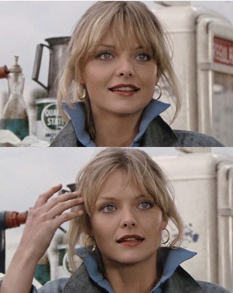 Michelle Pfeiffer Grease 2, Stephanie Grease 2, Grease 2 Stephanie, Stephanie Zinone, Iconic Blonde Movie Characters, Michelle Pfeiffer Hair, 80s Womens Hair, Michelle Pfeiffer Scarface, Michel Pfeiffer