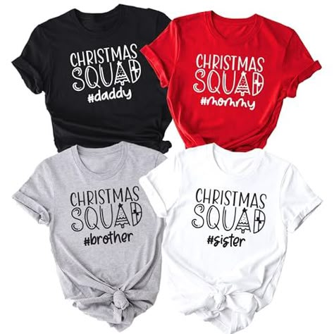 Diy Family Christmas Shirts, Matching Family Christmas Shirts, Christmas Shirts For Kids, Kids Tees, Family Fun Games, Family Diy, Christmas Tops, Family Christmas Shirts, Kid Tees