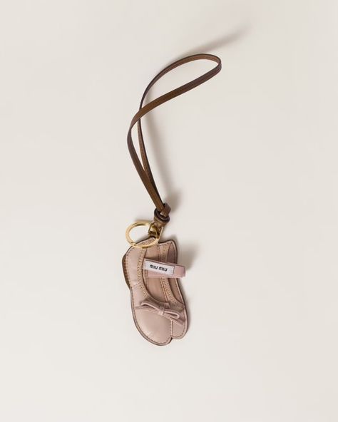 Miu Miu’s Greatest Hits Are Now Bougie Bag Charms Ballet Keychain, Miu Miu Flats, Miu Miu Accessories, Miu Miu Bag, Jane Birkin, Ballet Slippers, Bag Charms, My Dream Wardrobe, I Love Fashion