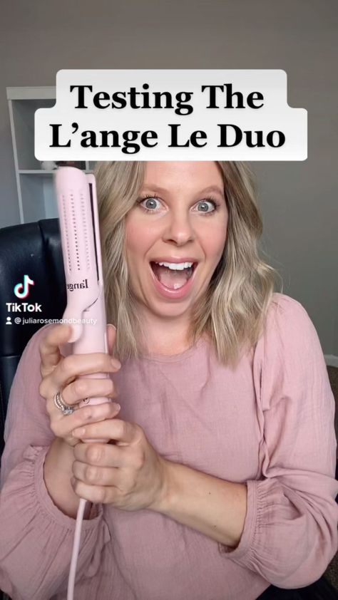 Lange 360 Airflow Styler, Lange Airflow Styler, How To Curl Hair With Lange Straightener, Lange Hair Curler, Lange Hair Tools Le Duo Tutorial, Curling Hair With Lange Straightener, Lange Le Duo Short Hair, Le Duo Lange, L’ange Le Duo Tutorial