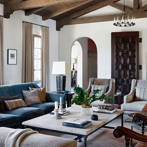 Interiors – Woodside – Mediterranean Revival | Madeline Stuart Spanish Revival Interior, Madeline Stuart, Spanish Revival Home, Mediterranean Revival, Mediterranean Interior, Eternal Sunshine Of The Spotless Mind, Ranch Decor, Spanish Style Homes, Mediterranean Decor