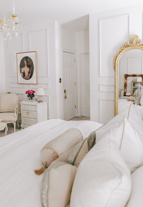 A beautiful Parisian & Versaille themed bedroom makeover - J'adore Lexie Couture Museum Inspired Bedroom, Versailles Bedroom, Village Bedroom, Parisian Room, Mom Bedroom, Paris Themed Bedroom, Parisian Bedroom, Parisian Decor, Paris Bedroom