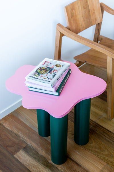 The DIY Wavy Chubby Table - it's finally here! If you've been  following along over on Instagram , then you'll know I have been busy working on two DIY Chubby Tables using MDF sheets and PVC pipes! If you haven't already make sure you check out my  DIY Tiled Ch Diy Terrazzo, British Paints, Coloured Grout, Diy Side Table, Colorful House, Tile Table, Furniture Upcycling, Pvc Pipes, Second Hand Furniture