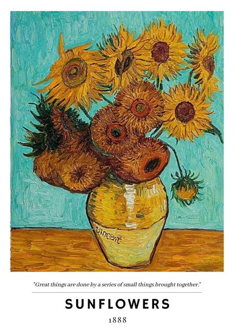 Poster Wall Collage, Samaritan's Purse, Van Gogh Sunflowers, Collage Kit, Exhibition Poster, Aesthetic Room Decor, Dried Flower, Art Exhibition, Wall Collage