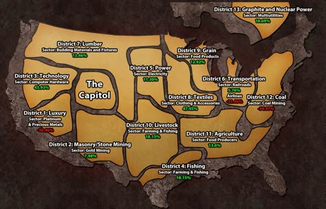 Best Map of Panem, yet. Hunger Games Districts Map, Hunger Games Map, Hunger Games Districts, District 13, Hunger Games Fandom, Banking Industry, Katniss And Peeta, Hunger Games 3, Hunger Games Series