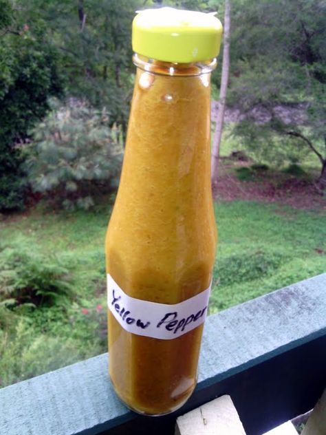 Calypso Sauce Recipe, Roasted Red Pepper Sauce Recipe, Pepper Sauce Recipe, Roasted Red Pepper Sauce, Red Pepper Sauce, Hot Sauce Recipes, Yellow Pepper, Pickled Vegetables, Pepper Sauce