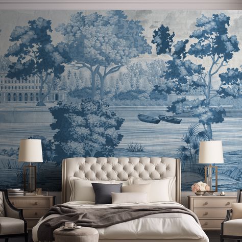 Capture the timeless elegance of Europe with a touch of nature. This vintage-inspired wallpaper features in beautiful shades of blue, reminiscent of European art movements like Art Nouveau. #lifencolors #wallpaper #europeaninspired #vintagedecor #naturelover #homedecor #Wallpapers #Zaina #zainawallpapers Grisaille Painting, European Elegance, Inspired Wallpaper, European Garden, Art Movements, Garden Wallpaper, Like Art, European Art, Wallpapers Vintage