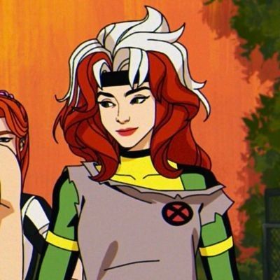 Rogue X Men 97, Xmen 97 Icons, Rogue Xmen 97, Rogue Pfp, X Men Evolution Rogue, Rouge Xmen, Gambit Cosplay, Rogue Hair, Rogue Comics