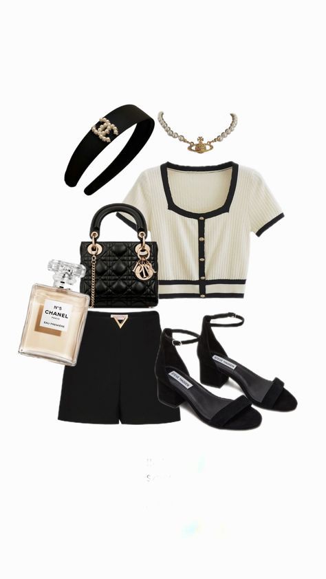 Old Chanel Aesthetic Outfit, Dior Woman Outfit, Old Money Chanel Outfits, Blair Waldorf Outfit Inspiration, Blair Waldorf Outfits Inspired Summer, Old Money Astethic Outfit Girl, Blair Waldorf School Outfit, Casual Rich Girl Outfit, Rich Girl Outfits Aesthetic