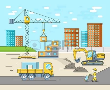 Construction Site Drawing, Site Drawing, Cartoon Construction, Construction Theme, Dog People, Construction Vehicles, Construction Equipment, Keith Haring, Construction Site