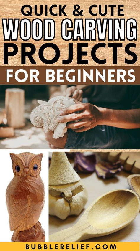 10 Simple Beginner Wood Carving Projects Anyone Can Carve Wood Chisel Projects, Wood Carving Patterns Free, Beginner Wood Carving, Wood Carving Projects, Best Hobbies, Handicraft Ideas, Dremel Tool Projects, Something From Nothing, Dremel Crafts