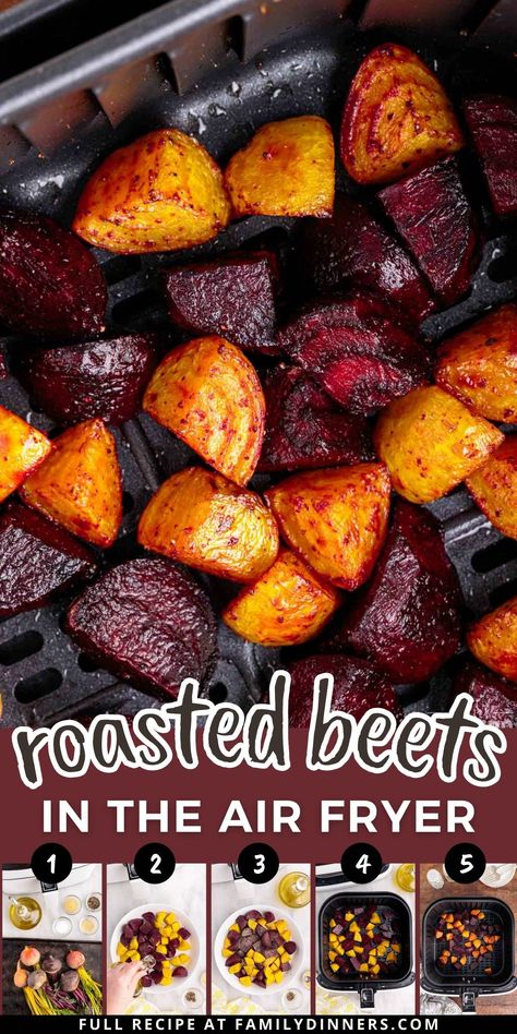 Air Fryer Beets Roasted, Fried Beets Recipe, Healthy Beet Recipes, Canned Beets Recipe, Air Fryer Beets, Roasted Beats, Canned Beets, Cooked Beets, Recipe Vegetables