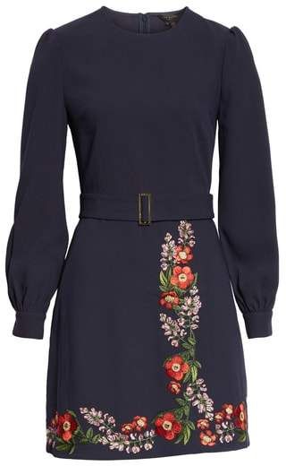 Ted Baker London Silia Kirstenbosch Embroidered Dress Ted Baker Dresses, Ted Baker Dress, Estilo Hippie, Dressy Dresses, Classy Casual Outfits, Embroidered Clothes, Stylish Fashion, Modest Dresses, Embroidered Dress