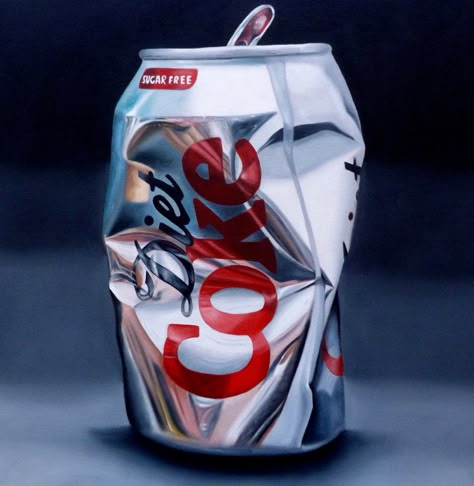 Crushed Soda Can Reference, Crushed Can Reference, Crushed Can Photography, Crushed Can Art, Soda Can Reference, Crushed Coke Can, Art Reference Photos Objects, Crushed Can, Diet Coke Can